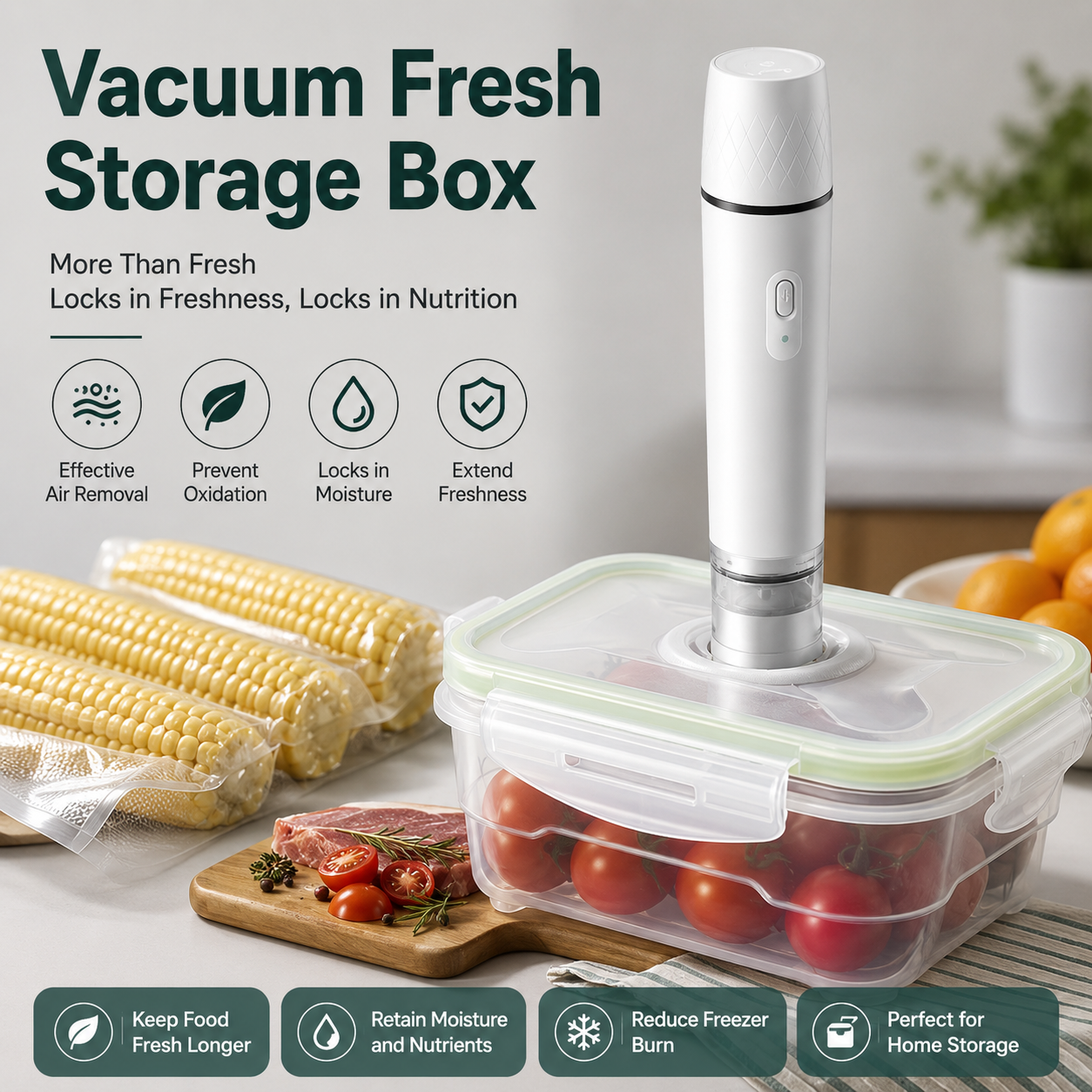 Keep Your Food Fresh And Organized With Handheld Food Preservation Vacuum Pump