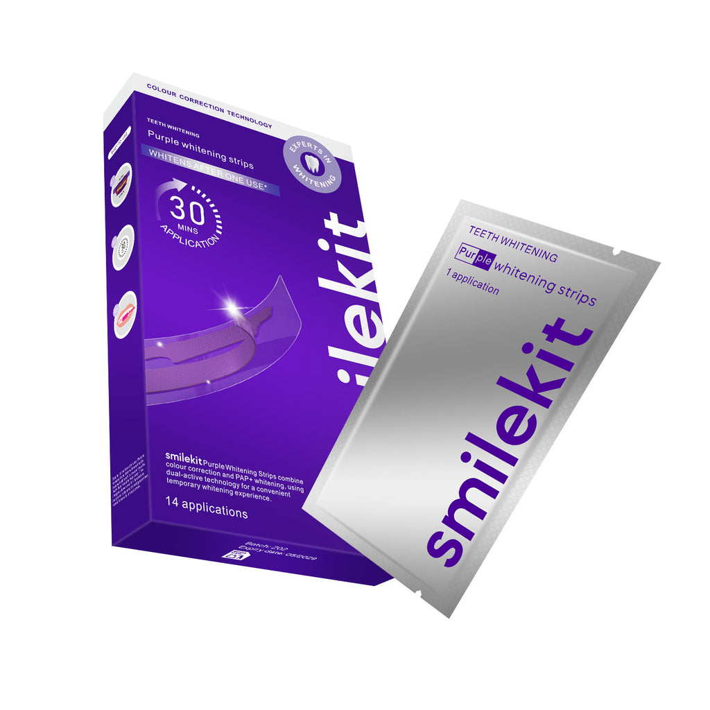 Whiten Your Teeth In Just 30 minute Purple Whitening Strips Removing Yellow Stains