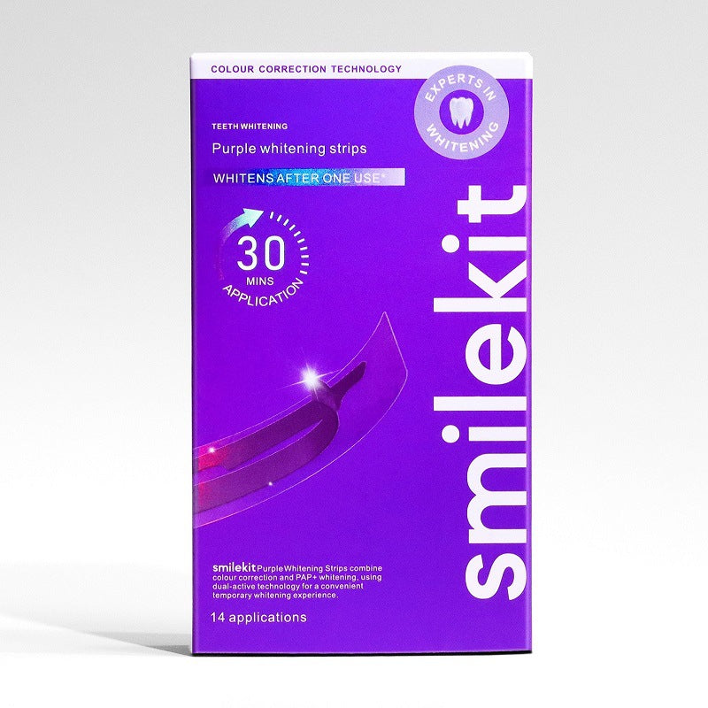 Whiten Your Teeth In Just 30 minute Purple Whitening Strips Removing Yellow Stains