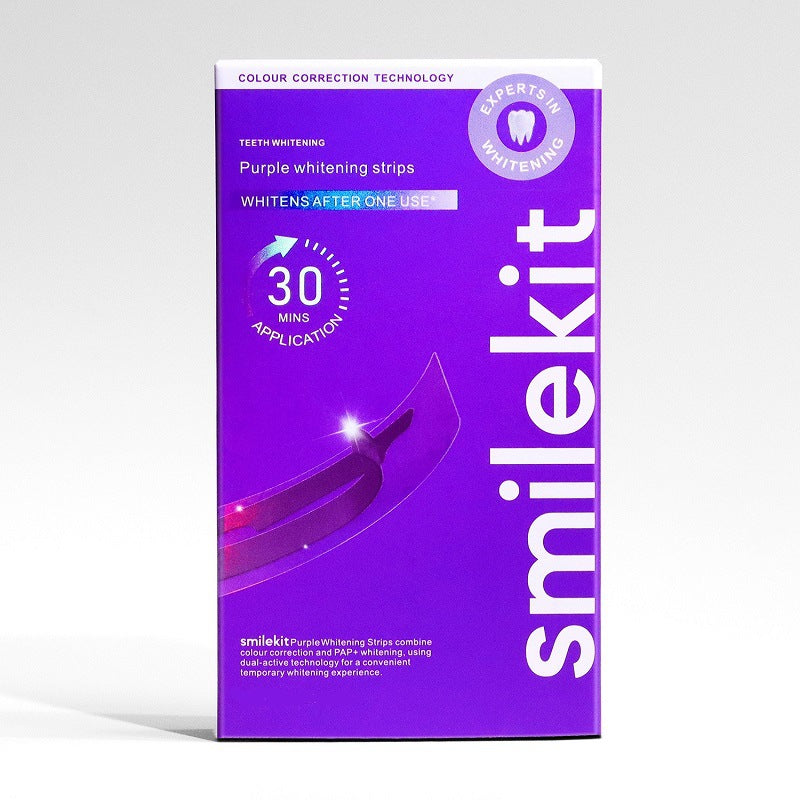 Whiten Your Teeth In Just 30 minute Purple Whitening Strips Removing Yellow Stains
