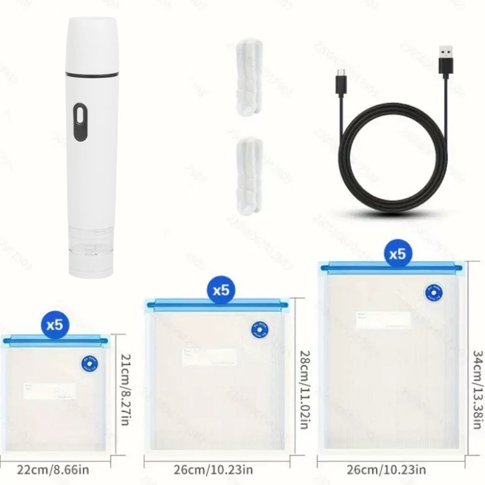 Keep Your Food Fresh And Organized With Handheld Food Preservation Vacuum Pump