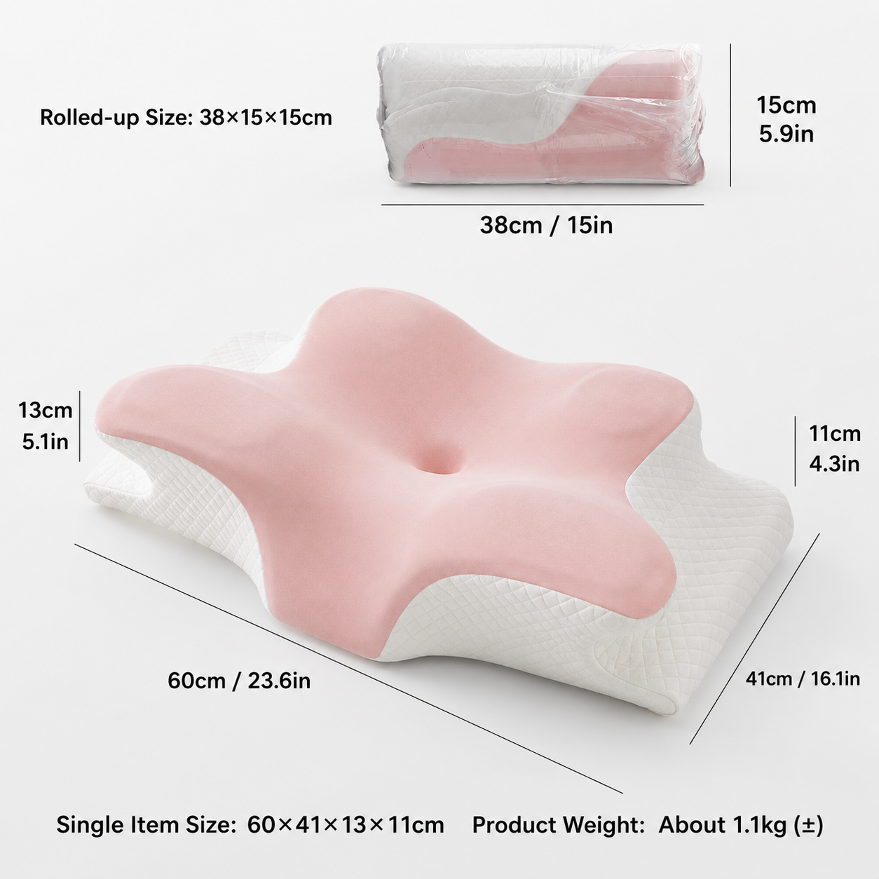Multi Angle Deep Butterfly-Shaped Memory Pillow Neck Protection, Slow Rebound Pillow