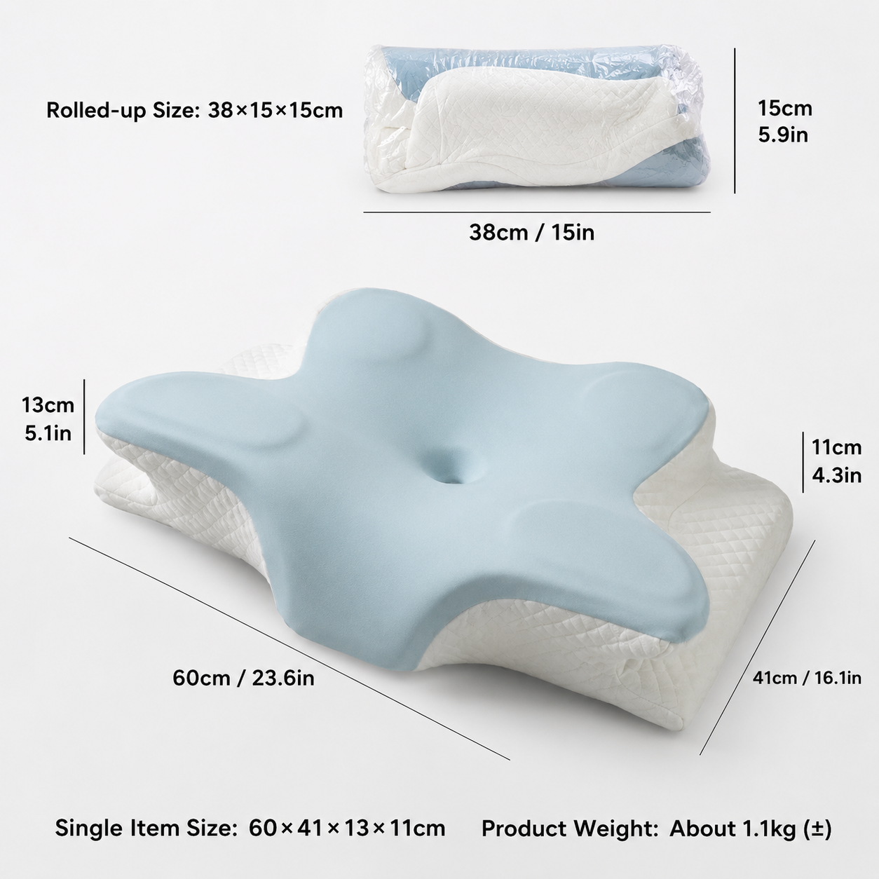 Multi Angle Deep Butterfly-Shaped Memory Pillow Neck Protection, Slow Rebound Pillow