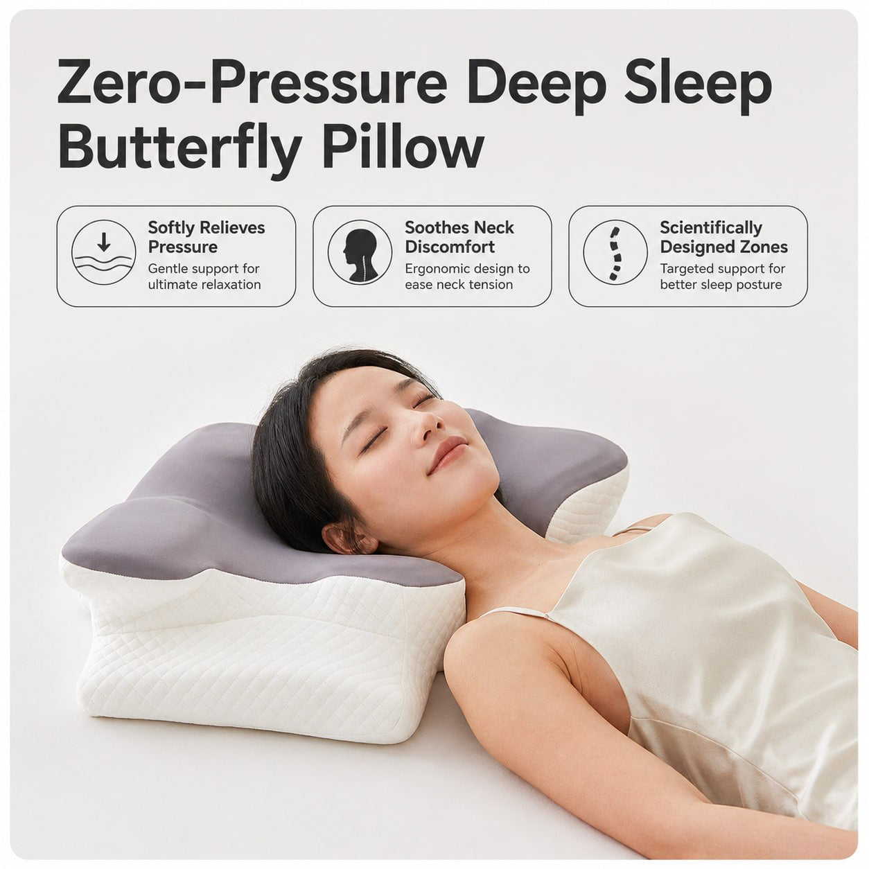 Multi Angle Deep Butterfly-Shaped Memory Pillow Neck Protection, Slow Rebound Pillow